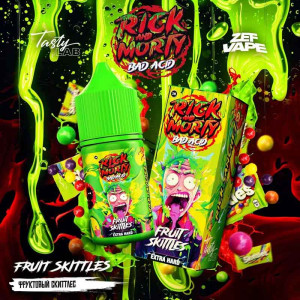 Жидкость Rick & Morty Bad Acid EXTRA HARD - Fruit Skittles (Фруктовый Скитлс) 30мл 20мг