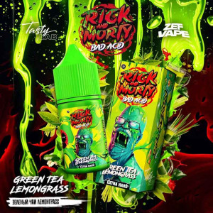 Жидкость Rick & Morty Bad Acid EXTRA HARD - Green Tea Lemongrass (Зелёный чай Лемонграсс) 30мл 20мг