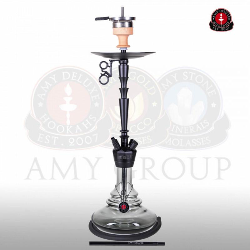 Кальян AMY Deluxe - 065 BK Black (Alu-X) 70см (Полный комплект)