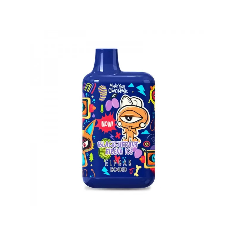 ЭС Elf Bar 4000 – Blackcurrant ribibna ice (Сок черной смородины с холодком)