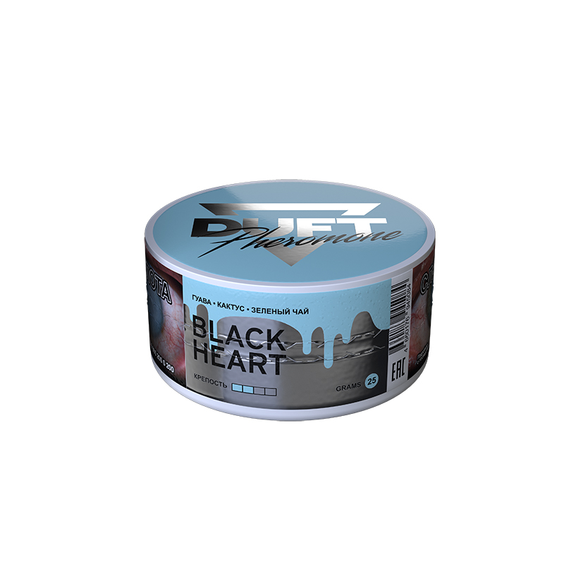 Табак Duft Pheromone 25г – Black Heart (Гуава Кактус Зеленый Чай)